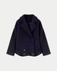 Short Wool-Blend Pea Coat